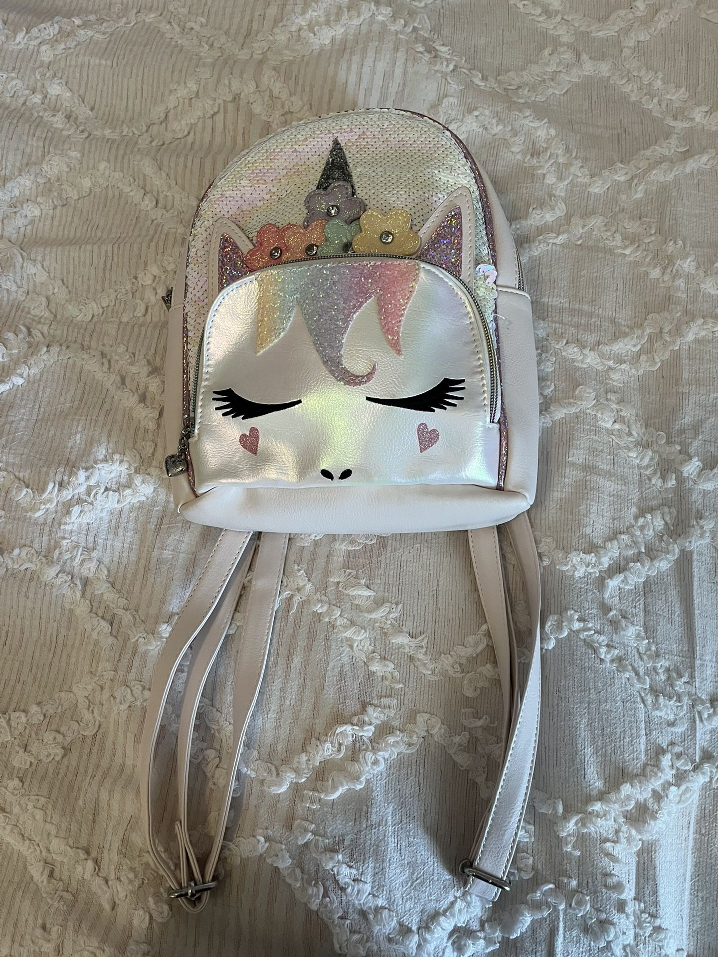 Girls Miniature Unicorn Backpack / Purse w/ Straps