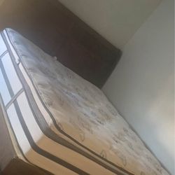 Queen bed and frame