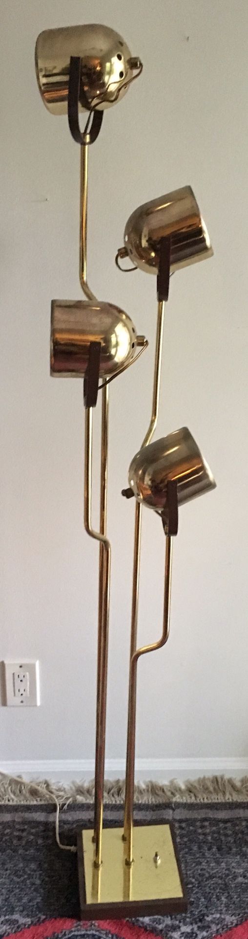 Vintage Brass Floor Lamp Reggiani