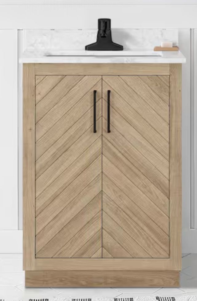 Huckleberry 24 in. Single Sink Weathered Tan Bath Vanity