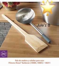 Princess House Set De Pala De Madera Y Cucharón Nuevus En Sus Cajas