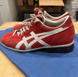 ASICS Tow727 Red Olympic lifting shoes size 9us/27Japan
