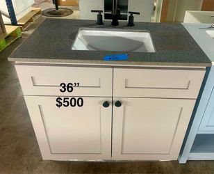 36in Bathroom Vanity with Top and Faucet