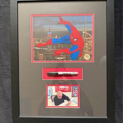 Stan Lee Signed Marvel Spider Man Frame