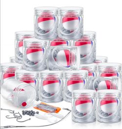 Mini Fishing Kits Bulk for Christmas Shoebox Fillers, Emergency Survival Kit with Jar, Tackle Accessories and Gear for Beginners, Stocking Stuffer Gif