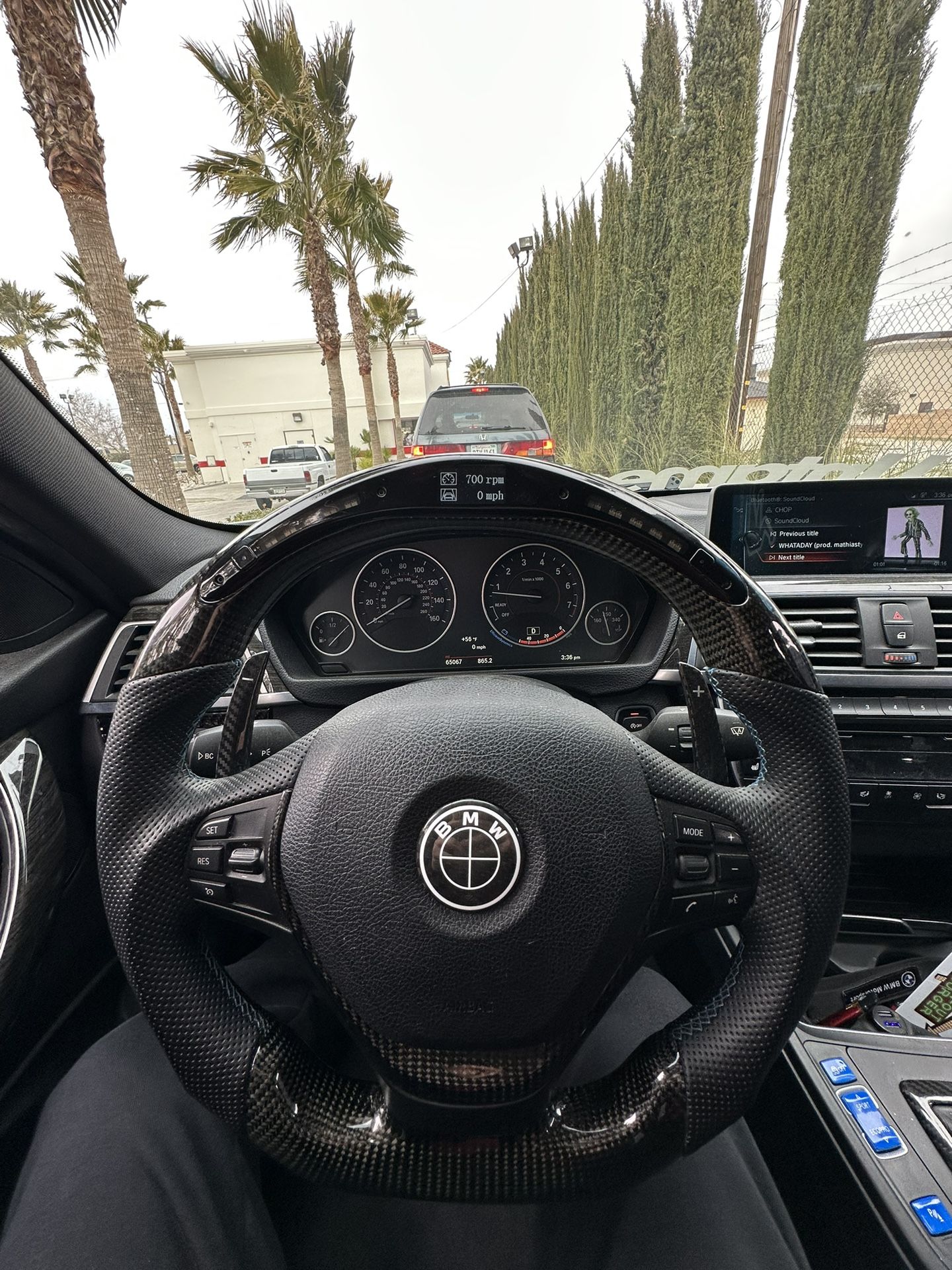 CF led BMW steering Wheel