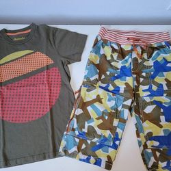 GUC Johnnie B 9/10 Tee & HTF EUC Mini Boden 9y Planeoflauge Technos