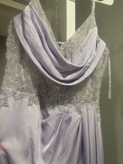 Lavender Beaded Formal Gown