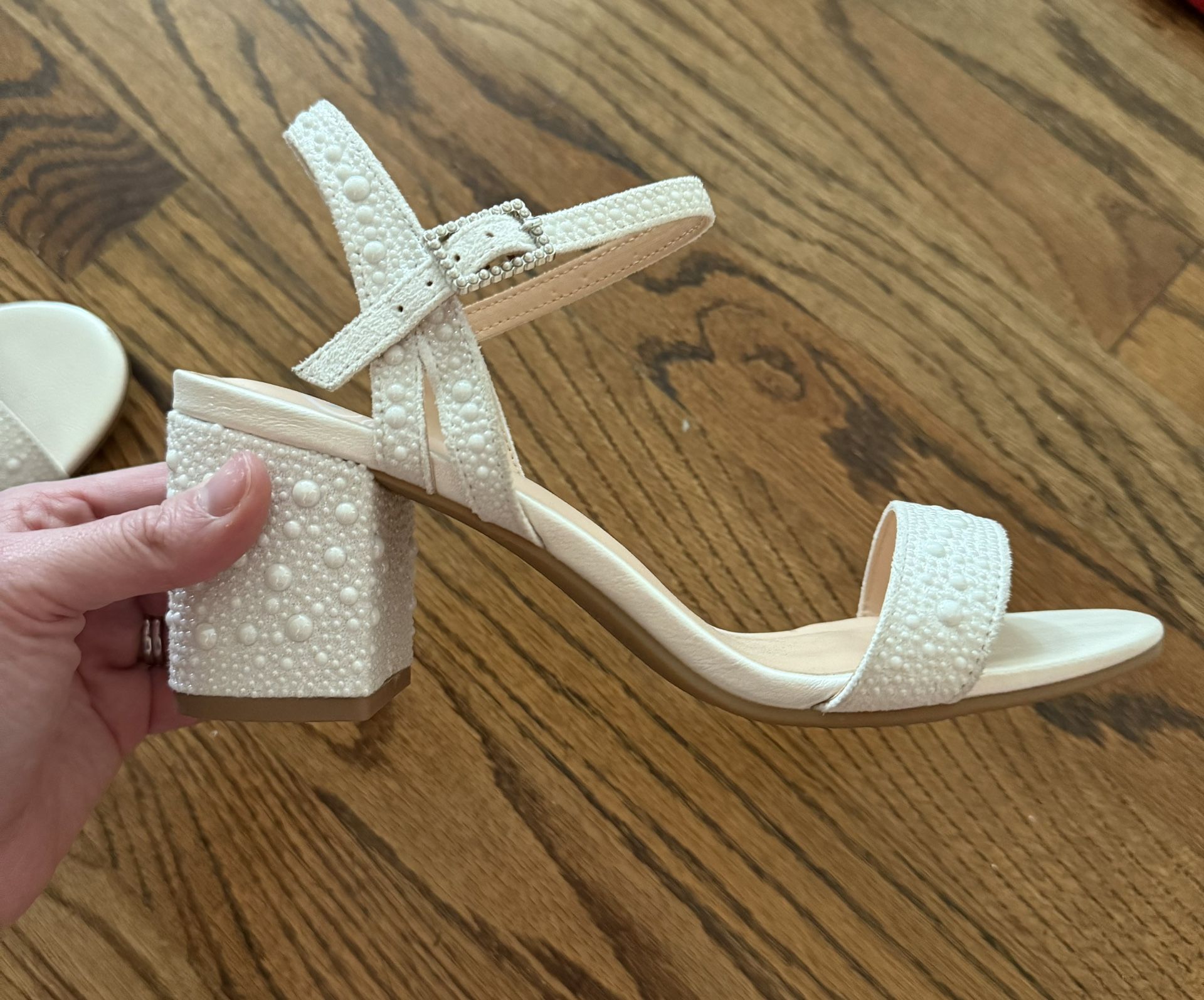 White Pearl Heels