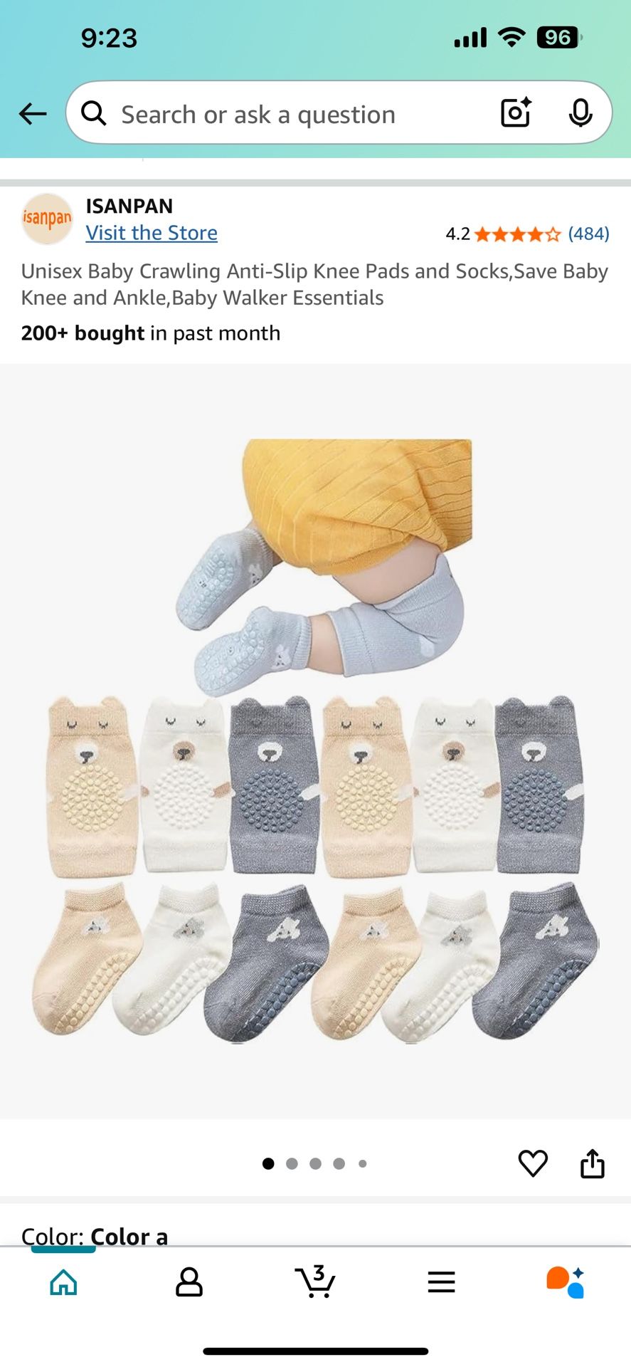 Anti-slip Baby Socks With Knee Pads