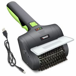 DNA Motoring TOOLS-00219 Cordless Electric Grill Cleaning Scrub Brush Rechargeable with Type-C Charge Cord,Green/Black