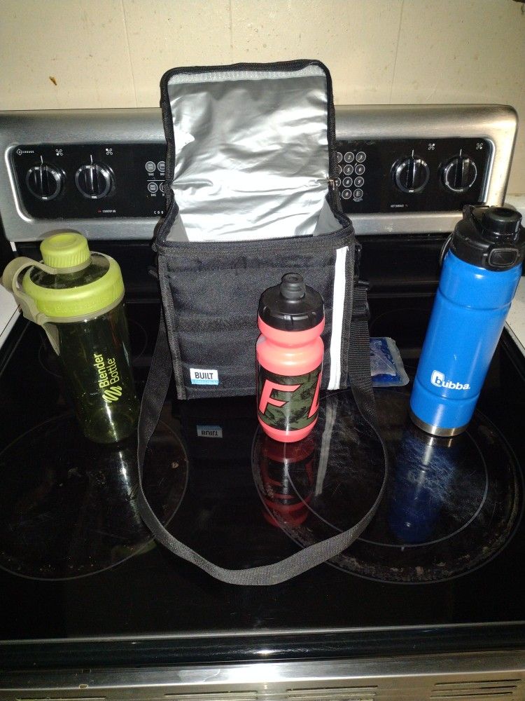 Lunch Box, 3 Water Bottles