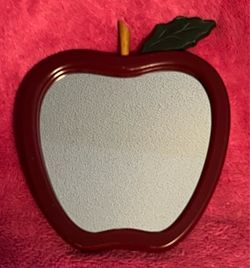 Wooden Apple Mirror 7” x 6” Wall Hanging Like NEW!