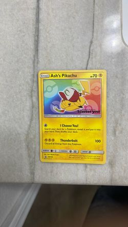 Ash's Pikachu SM108 Pokémon Promo Card