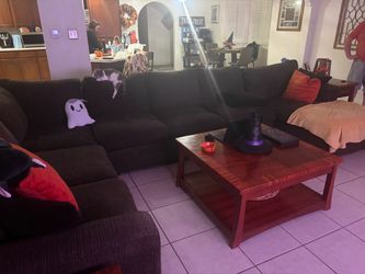 Brown sectional