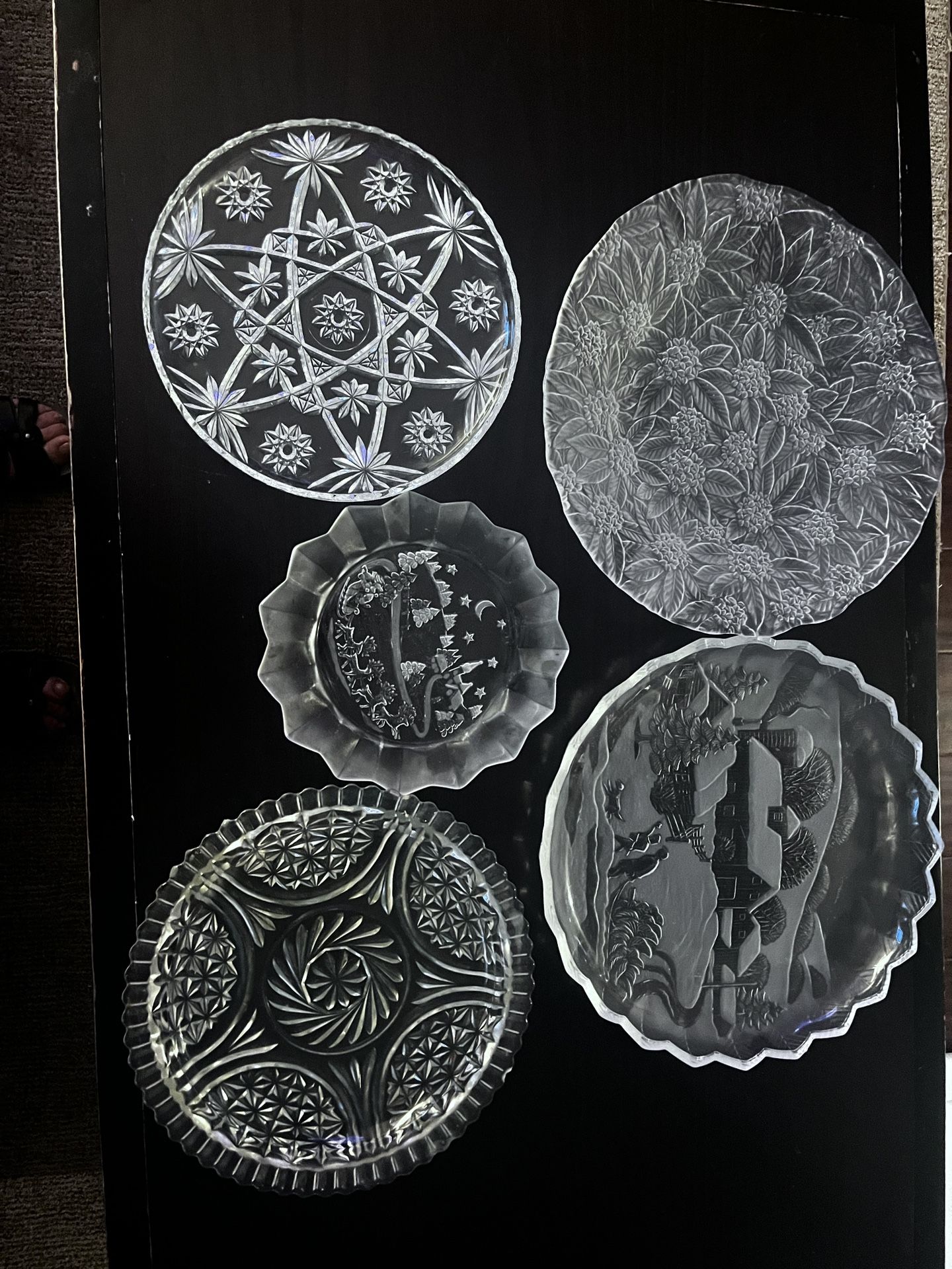 Decorative Glass Plates  Various Sizes 
