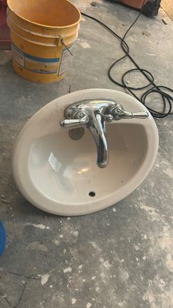 Sink bowl with faucet
