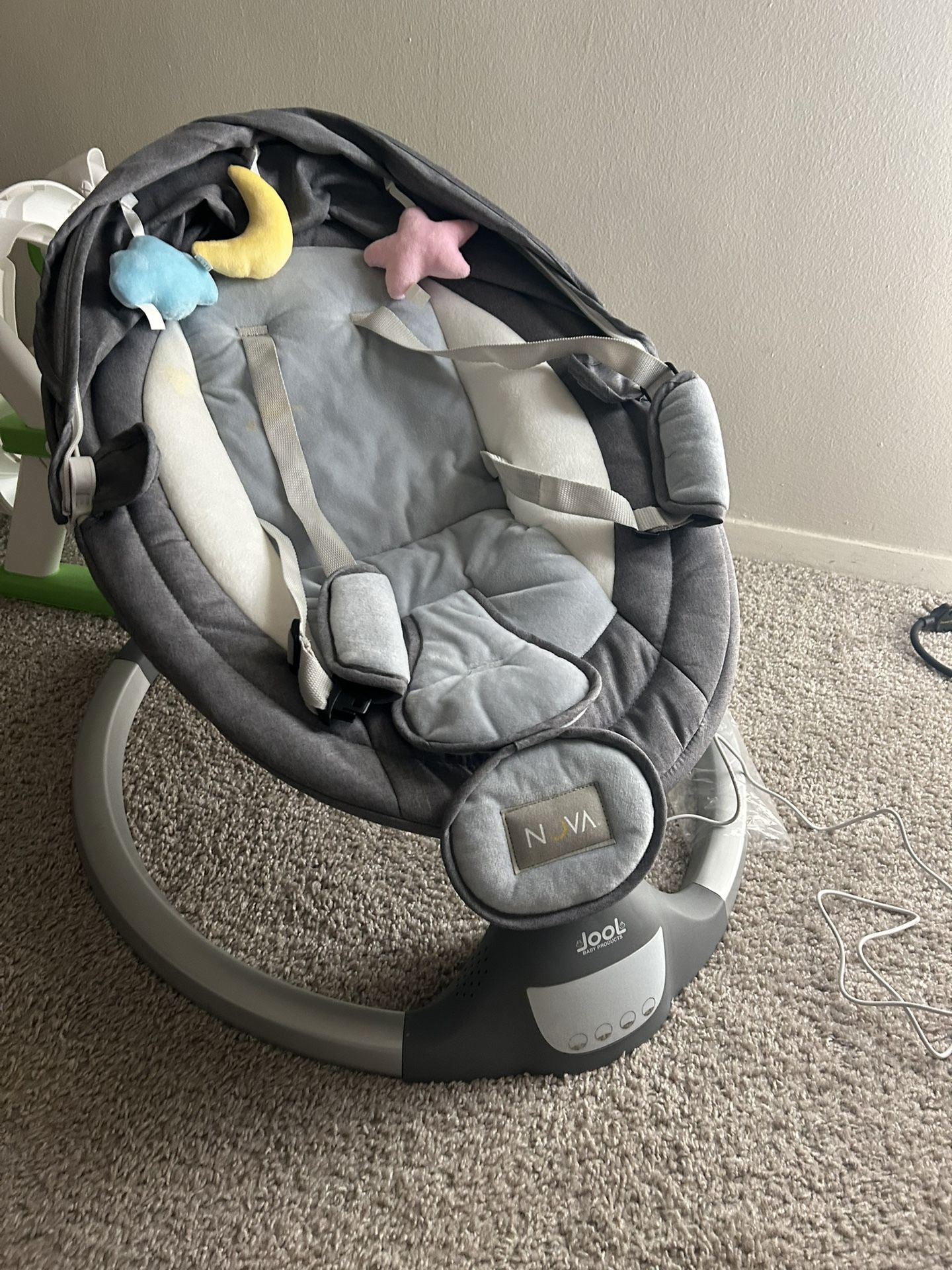 Jool Baby Nova Swing for Newborns - Electric Motorized Infant Swing, Bluetooth Music, 10 Preset Melodies, Remote