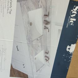 Double Bowl Bathroom Vanity Top For 60" Vanity