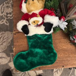 Mama and and baby Teddy stocking $20
