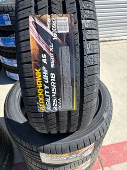 225-45-18 Blackhawk Agility New Tire Set $370 Free Installation