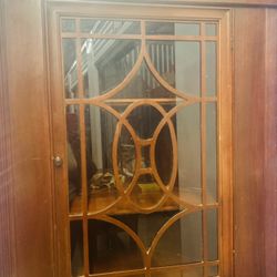 Antique Mahogany Corner  Cabinet 76 Ft Tall Great Shape  Moving!!!