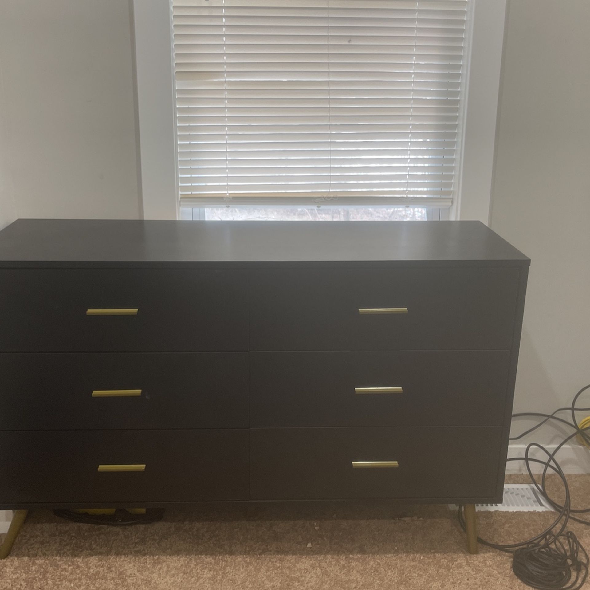 Black & Gold Dresser- MUST SELL