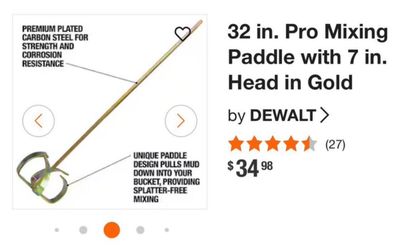 DEWALT 32 in. Pro Mixing Paddle Gold