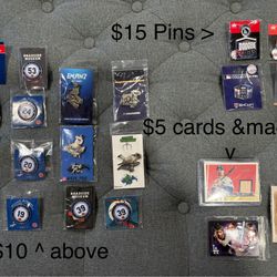 Dodgers pins, Magnet and Baseball Cards
