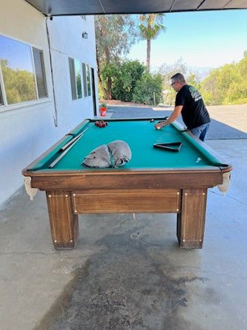 Antique Brunswick Pool Table