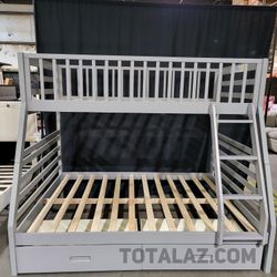 Twin Over Full Storage Bunk Bed 
