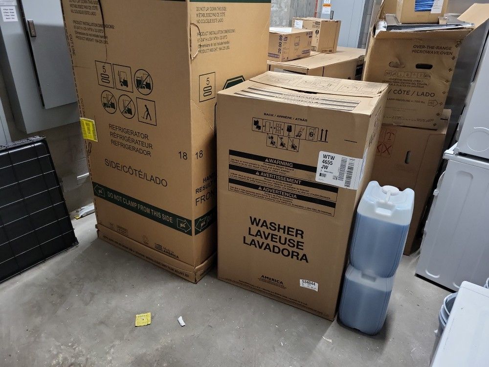 Brand New Whirlpool Washer And Ge Fridge