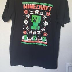 Minecraft Christmas T-shirt For Kids Size XL(14/16)