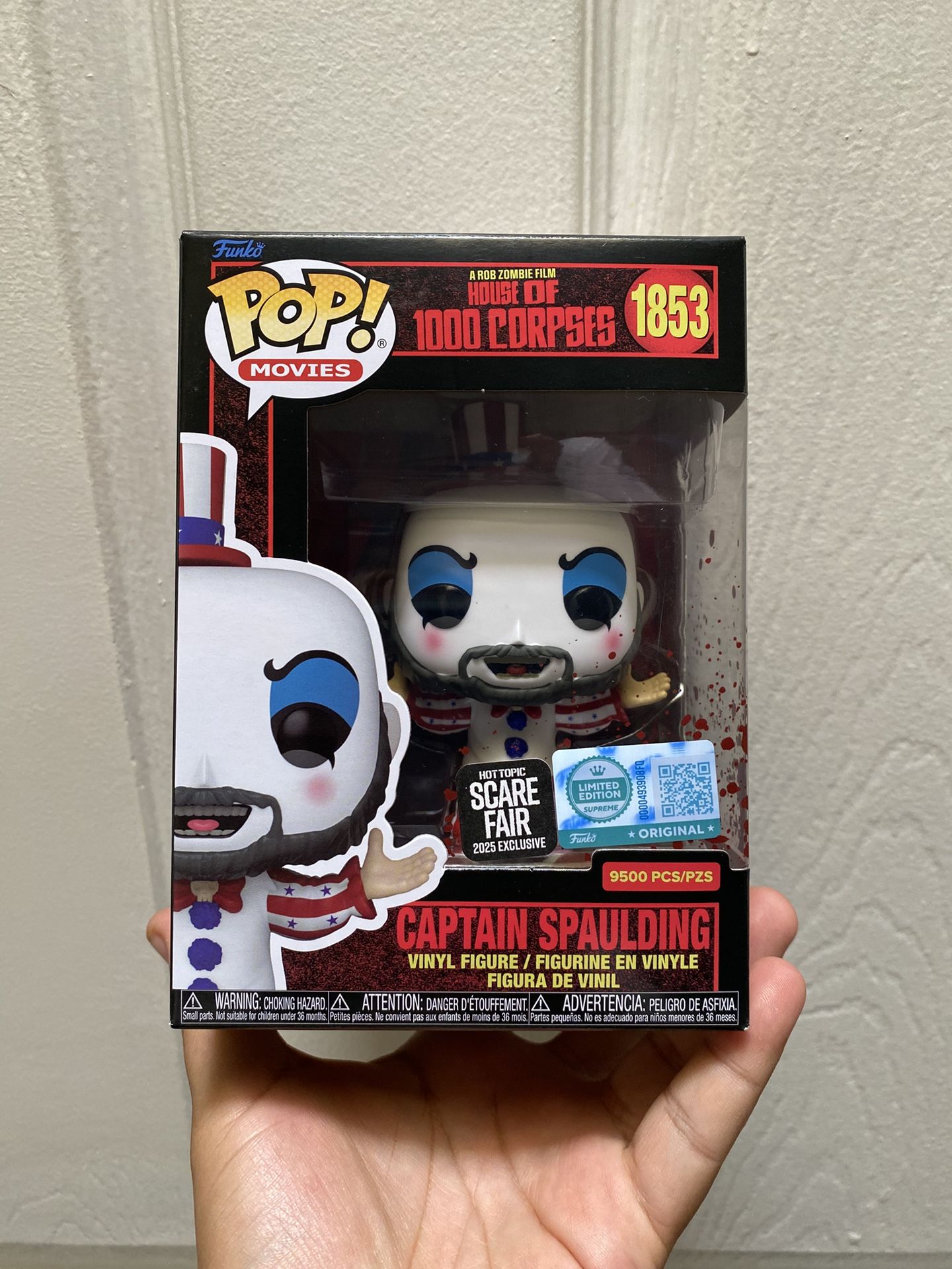 #1853 Funko Pop Movie House Of 1000 Corpses Captain Spaulding (HT Scare Fair 2026 Exclusive)