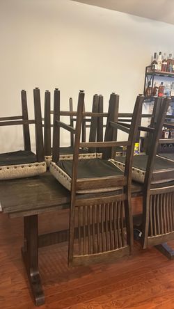 Dining table and chairs
