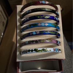 Assorted Cloisonne Bangle Bracelets
