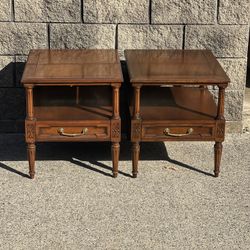 matching mid century end tables 