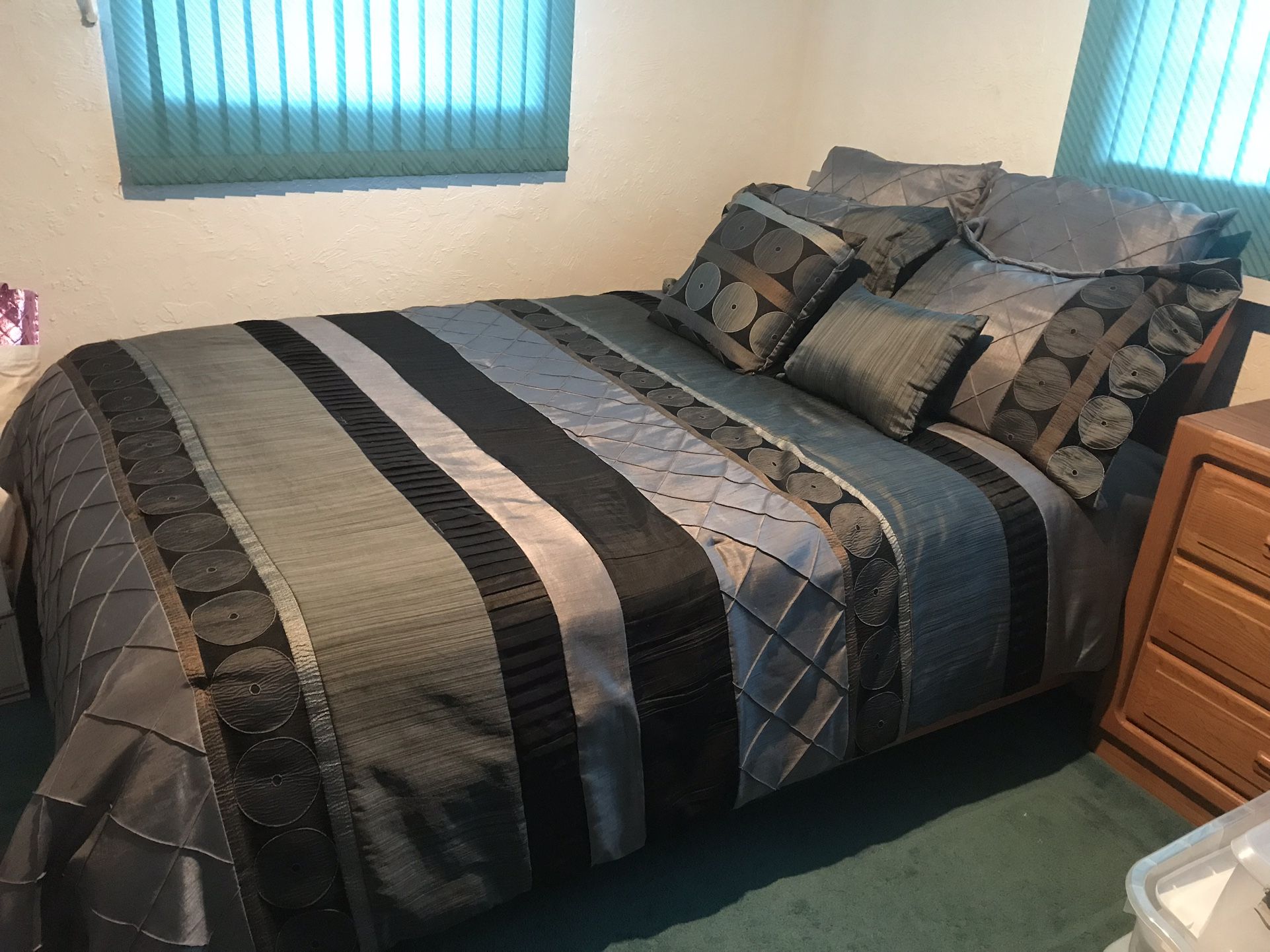 Queen Size Platform Bed And Headboard W/ Mattress And Matching Nightstand From Denmark Tvilum-Scanbirk Or Best offer