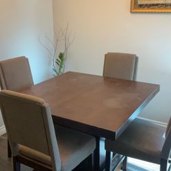 Dinning Room  Bar High Table With 6 Chairs 