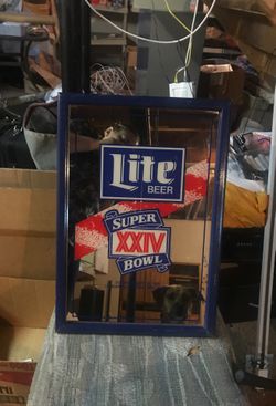 Miller Lite Super Bowl 24 beer mirror price to sell fast
