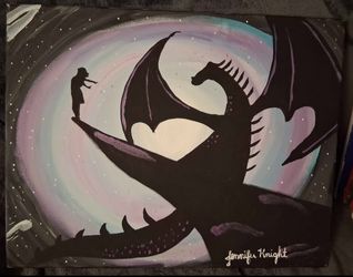 Acrylic Dragon Paintings