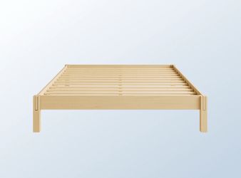 Natural Wood Queen Bed Frame - Lightly Used