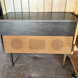 Mid Century Record Player Cabinet Storage Chest
