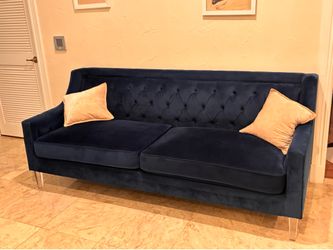 Couch Velvet Navy