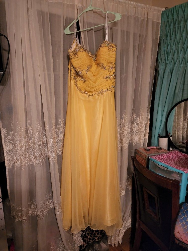 Yellow Formal Pageant Ball Gown
