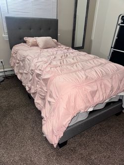 Grey Twin bed