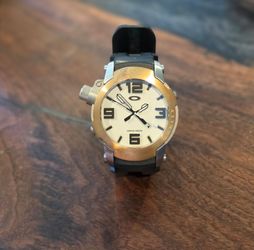 Rare Vintage Oakley Kill Switch Watch (Black Strap / White Dial / Rose Gold Rim)