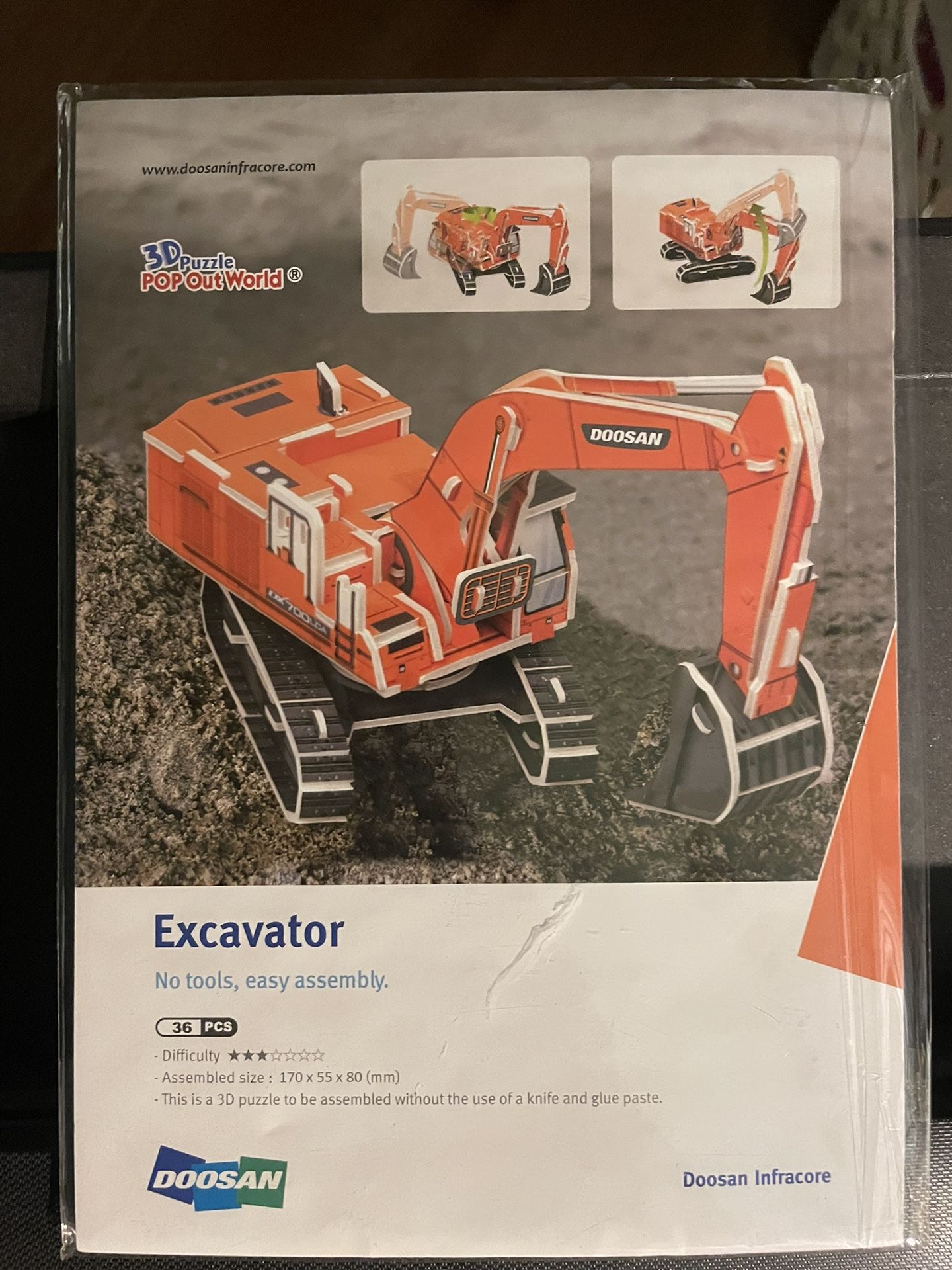 3D Puzzle Doosan Excavator