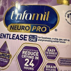 SEALED Enfamil NeuroPro Gentlease for easing Fussiness, Crying, Gas, Spit-up in 24 Hrs, Smaller Proteins for Easy Digestion, Brain Supporting DHA, Pre