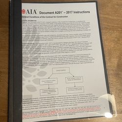 AIA Contract Documents (201, 401, 701) w/ Tabs
